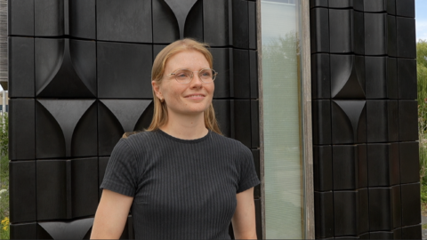 This facade is made from food industry waste